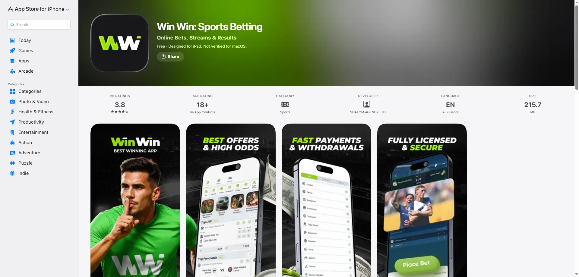 Télécharger l'application WinWin Bet Android APK Cameroun